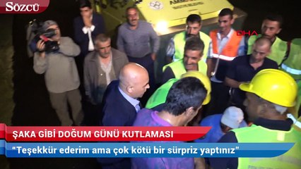 Başkana şaka gibi doğum günü kutlaması