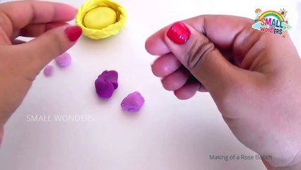 Making of Rose Bunch with Play Doh Clay | Learn Flower How to make Rose Flower