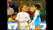Adriana DUNAVSKA (BUL) ribbon - 1989 European Cup Hanover