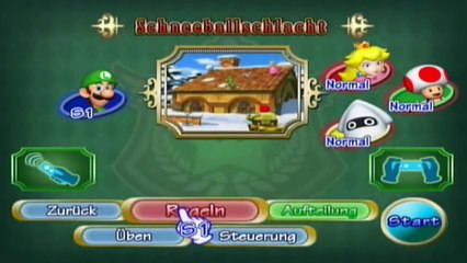 Mario Party 8 Minispiele - Schneeballschlacht