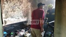 Report TV - Zjarr në një apartament në Durrës, dëme materiale dhe dy të moshuar të lënduar