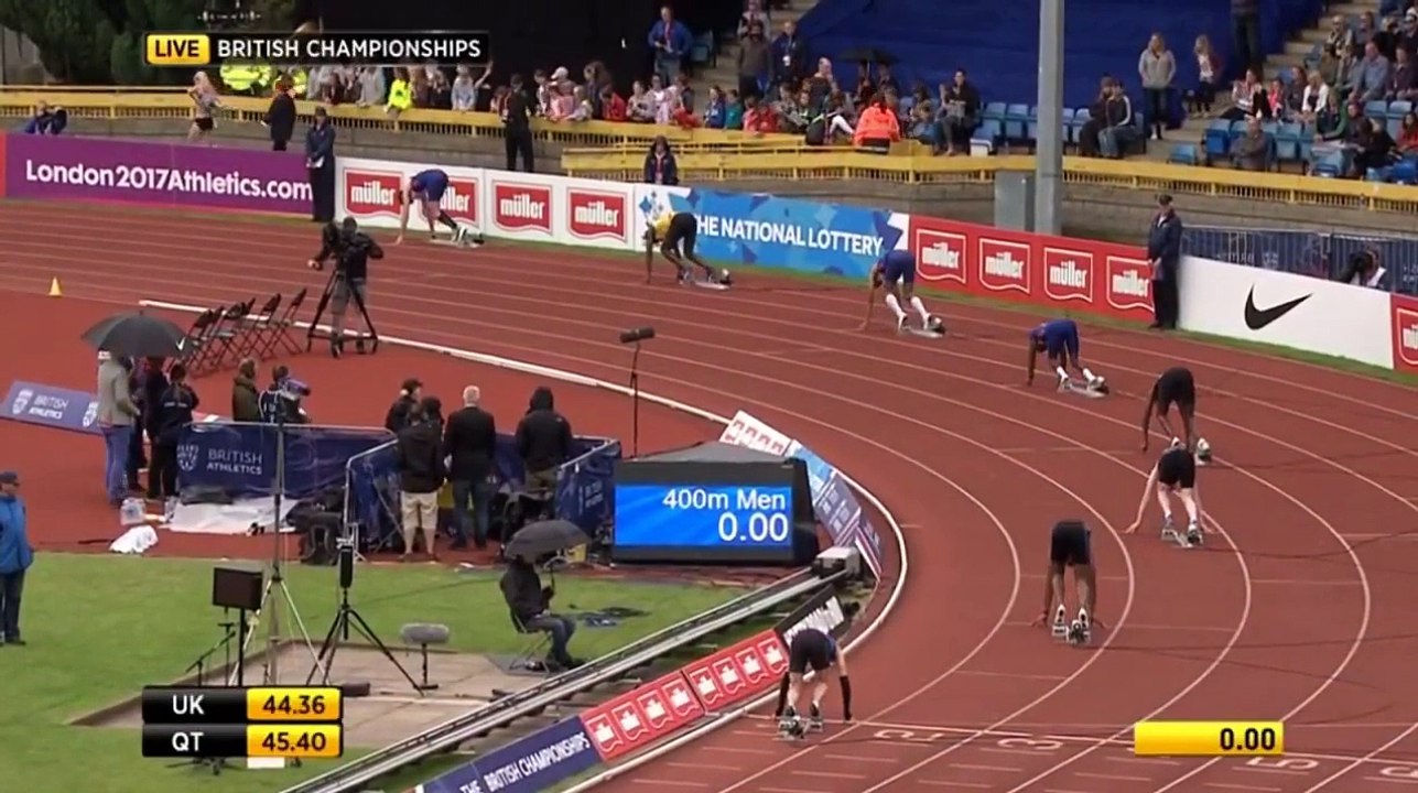 309 Matthew Hudson Smith wins 400m Men's Final HD British Athletics Championship 2016