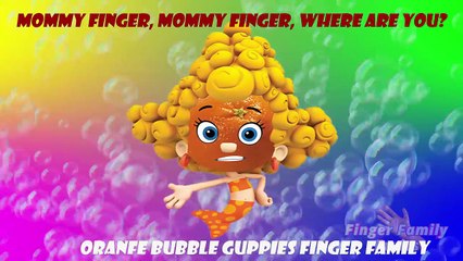 Bubble Guppies Finger Family Nursery Rhymes for Kids | Orange Finger Family