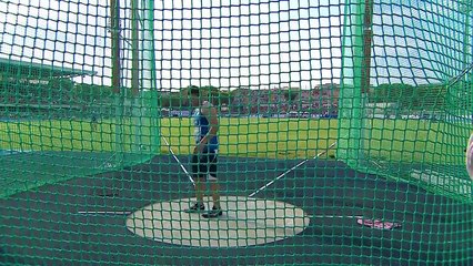 Georgios Koniarakis throws 55.87m in the discus finals in of the European Junior Chapmionships