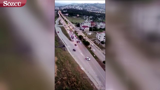 Ambulansı Engelleyen Drift Cep Telefonu Kamerasında