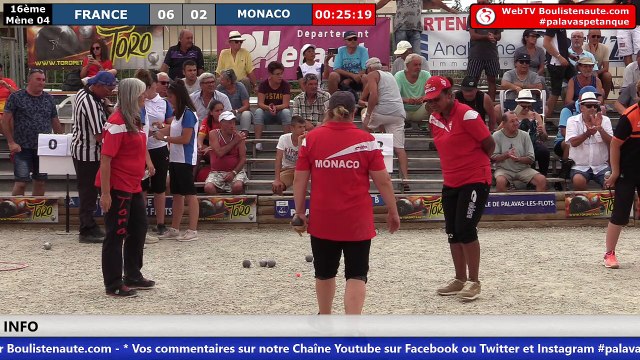 Palavas triplette féminin : 16ème de finale France VS Monaco