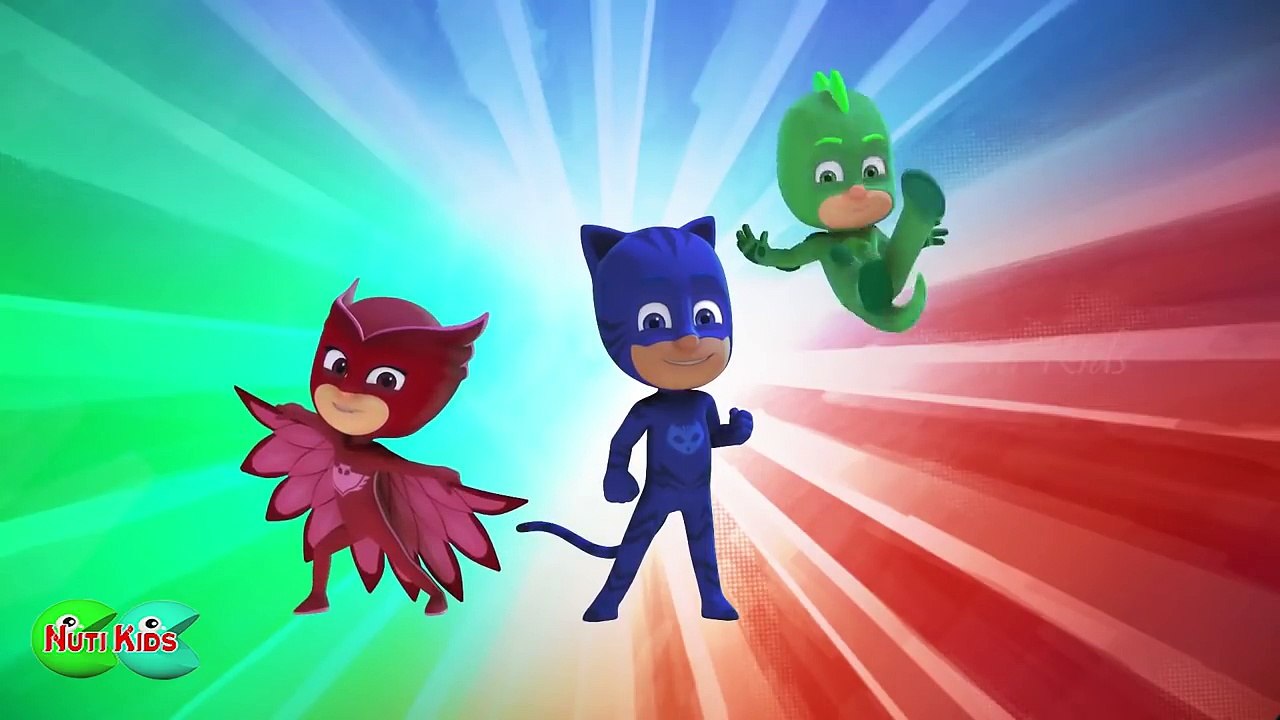 Learn Colors PJ Masks #91 Funny Dance Catboy Owlette Gekko Coloring - Edu Kids Song Nursery Rhymes