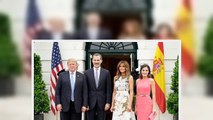 Donald Trump & his wife welcomed king Spain's Felipe VI and Queen Letizia to the White House