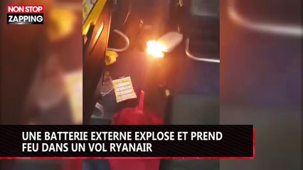 Une batterie externe explose et prend feu dans un vol Ryanair (vidéo)