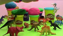 Dinosaurs toys Play Doh surprise balls unboxing toys