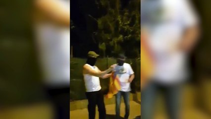 Constitucionalistas retirando esteladas