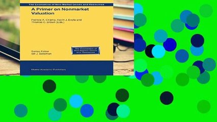 Favorit Book  A Primer on Nonmarket Valuation: Volume 3 (The Economics of Non-Market Goods and