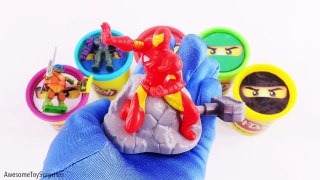 Lego Ninjago Kai Jay Lloyd Zane Cole Play Doh Surprise Eggs Tubs Learn Colors Dippin Dot S