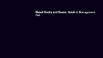 Ebook Ducks and Geese: Guide to Management Full