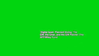 Digital book  Planned Giving: The Gift, the Giver, and the Gift Planner (The AFP/Wiley Fund