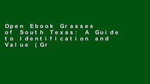 Open Ebook Grasses of South Texas: A Guide to Identification and Value (Grover E. Murray Studies