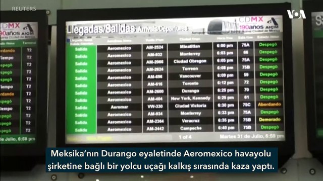 Meksika'da Yolcular Uçak Kazasından Sağ Kurtuldu