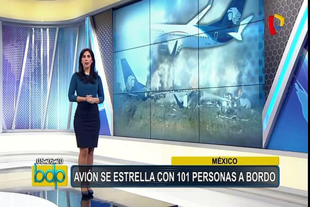 México: avión se estrelló con 103 personas a bordo en Durango