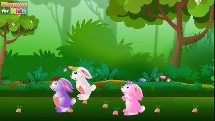 Five Little Rabbits Jumping On The Bed | Nursery Rhymes For Kids