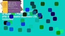 EBOOK Reader Rule Book of Business Plans for Startups (PSI Successful Business Library) Unlimited