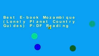 Best E-book Mozambique (Lonely Planet Country Guides) P-DF Reading