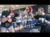LIGHTNING FISTS! Tyson Fury SMASHES the Pads with Trainer Ben Davison