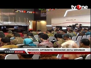 Presiden Buka Perdagangan Bursa Saham Perdana 2016