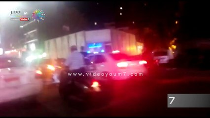 مطاردة بين 3 شباب وقائد سيارة صدم مواطنا في شارع جامعة الدول العربية