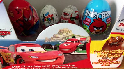 Download Video: Easter Surprise Eggs Unboxing Kinder egg, Disney Pixar Cars 2 Angry Birds,Spiderman