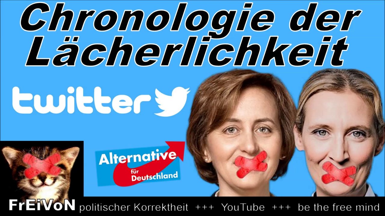 * Chronologie der LÄCHERLICHKEIT * Polizei * MAAS NetzDG * TWITTER * von STORCH, WEIDEL * HD