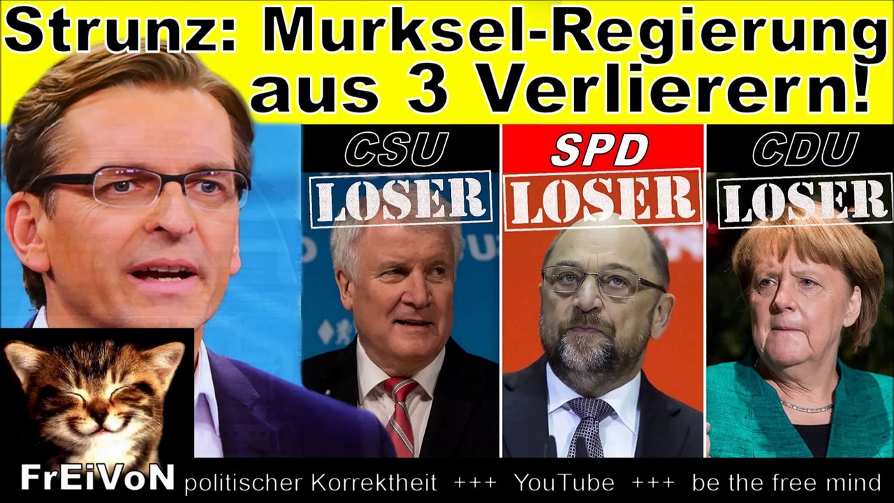 Claus STRUNZ: Fr. MURKSEL bastelt Regierung aus DREI VERLIERER-Parteien * SAT.1 Frühstücksfernsehen
