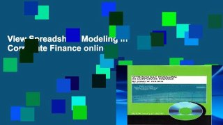 View Spreadsheet Modeling in Corporate Finance online