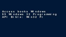 Access books Windows 95 Windows 32 Programming API Bible: Win32 Programmer s Reference (Complete