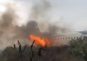 Passengers Seen Fleeing Burning Aeromexico Plane After Durango Crash