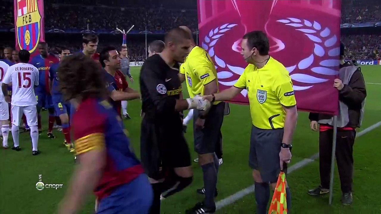 الشوط الاول مباراة برشلونة و بايرن ميونيخ 4-0 ربع نهائي دوري الابطال 2009