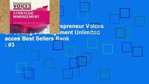 EBOOK Reader Entrepreneur Voices on Strategic Management Unlimited acces Best Sellers Rank : #3