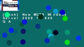 [book] New MCTS Windows Server 2008 70-640 Q A