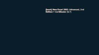 [book] New Excel 2003: Advanced, 2nd Edition + CertBlaster (ILT)
