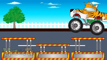 Tiger Truck - Monster Trucks For Children - Mega Kids Tv