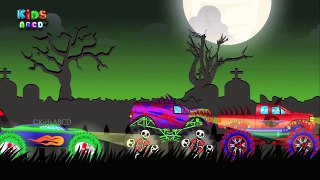 Scary Car Race | Haunted House Monster Truck | Car Race