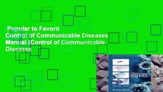 Popular to Favorit  Control of Communicable Diseases Manual (Control of Communicable Diseases