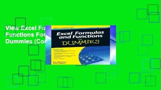 View Excel Formulas and Functions For Dummies (For Dummies (Computers)) Ebook
