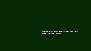 Open EBook Microsoft SharePoint 2013 Plain   Simple online