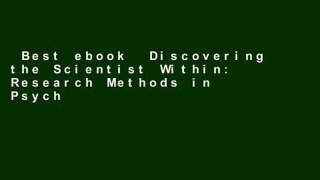 Best ebook  Discovering the Scientist Within: Research Methods in Psychology Complete