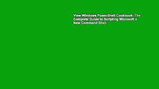 View Windows PowerShell Cookbook: The Complete Guide to Scripting Microsoft s New Command Shell
