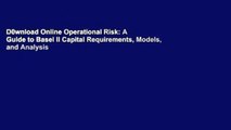 D0wnload Online Operational Risk: A Guide to Basel II Capital Requirements, Models, and Analysis
