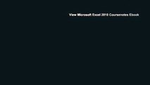 View Microsoft Excel 2010 Coursenotes Ebook