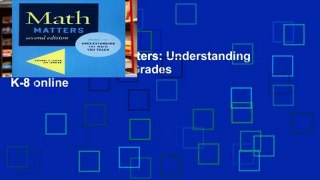 Open Ebook Math Matters: Understanding the Math You Teach, Grades K-8 online