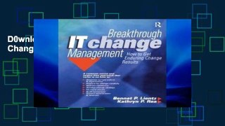 D0wnload Online Breakthrough IT Change Management For Kindle