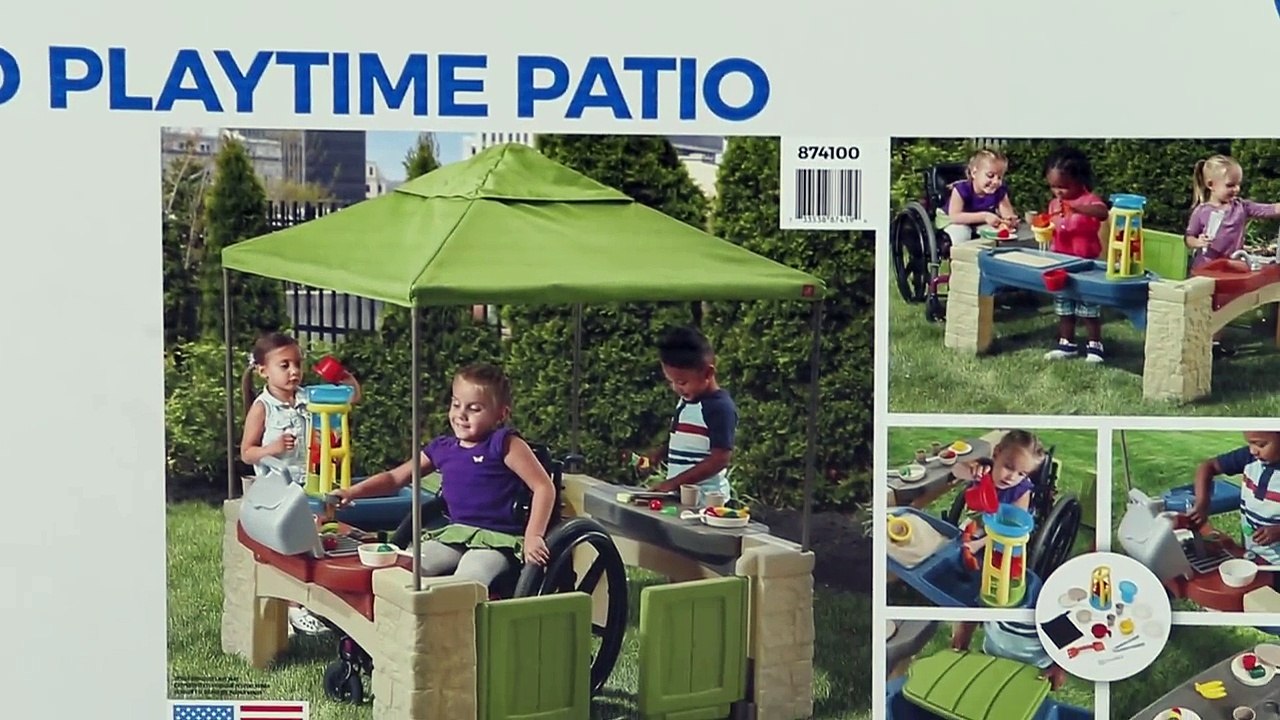 STEP2 ALL AROUND PLAYTIME PATIO WITH CANOPY Kids Unboxing Toy video